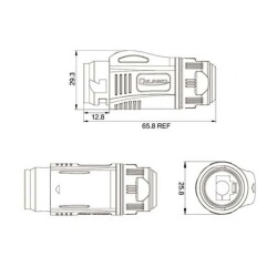 BD-24-C/RJ45/015/PE-43-001A Su Geçirmez Ethernet Konnektörü - Erkek - 2