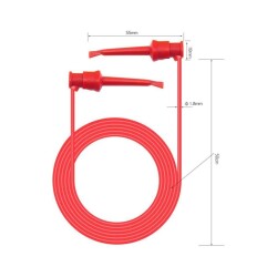 Black Hook Probe Cable Test Clip 50cm - 2