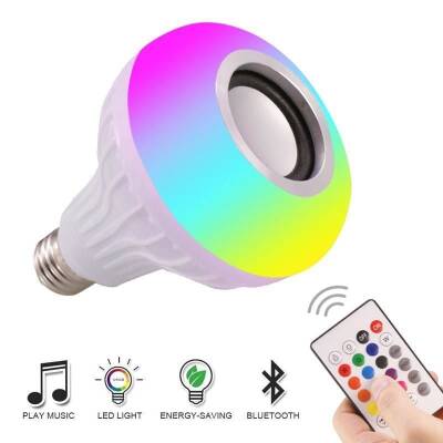 Bluetooth Speaker Smart RGB Led Bulb Lamp - 1