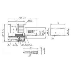 BNC-J-3 Erkek Coaxial Konnektör - 2