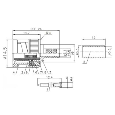 BNC-J-3 Male Coaxial Connector - 2