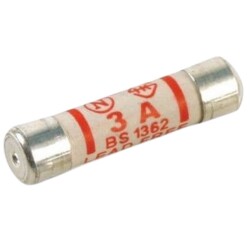 BS1362 3A 6x25mm Ceramic Fuse 