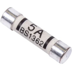 BS1362 5A 6x25mm Ceramic Fuse 