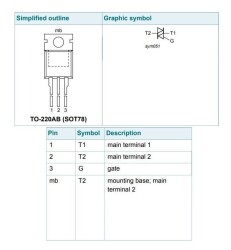 BT139 - TO220 16A 600V Triac - 2