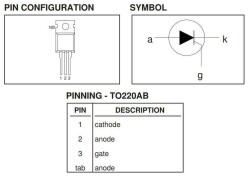 BT152 - TO220 20A 650V Thyristor - 2