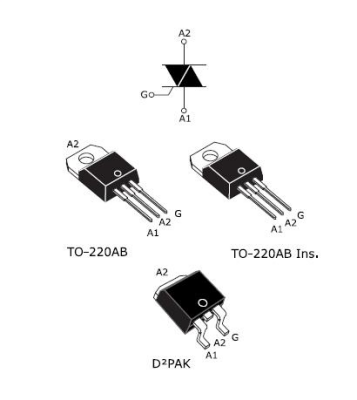 BTA06 - TO220 6A 600V Triac - 2