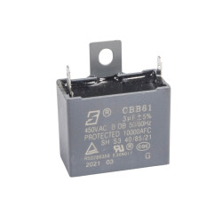 CBB61 3uF 450V Permanent Capacitor with Wire Box 