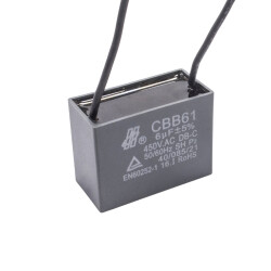 CBB61 6uF 450V Permanent Capacitor with Cable Box - 1