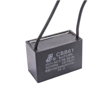 CBB61 6uF 450V Permanent Capacitor with Cable Box - 1