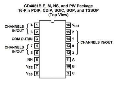 CD4051 DIP16 Integrated - 2