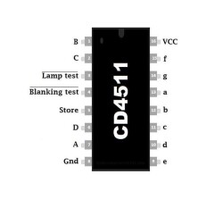 CD4511 DIP16 Integrated - 2