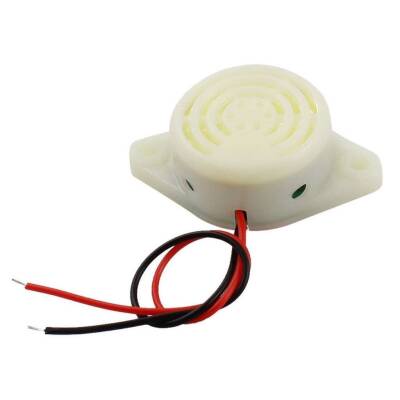 Circuit Buzzer 3-24V 90dB Siren 30mm White - 1