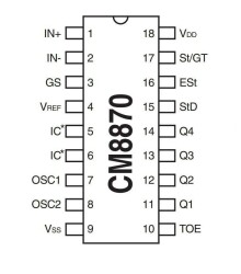 CM8870 DIP18 Integrated - 2