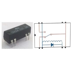 CMDA 001 24 Reed Relay Single Contact C/O 24VDC 0.25A - 2