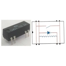 CMDA 100 24 Reed Relay Single Contact N/O 24VDC 0.5A - 2