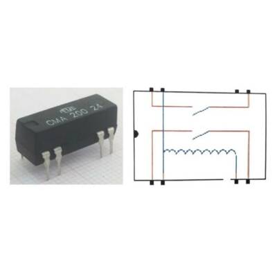 CMDA 200 24 Reed Relay Double Contact N/O 24VDC 0.5A - 2