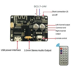 Controlled Bluetooth Audio Receiver Module DC 3.7-24V XY-WRBT - 3