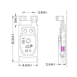 CS2A 250V 8A NC 140 °C Metal Termostat - 3