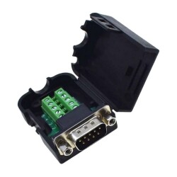 D-Sub DB9 9-Pin Erkek Terminal Block Adaptörü 