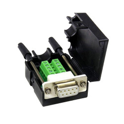 D-Sub DB9 9-Pin Female Terminal Block Adapter - 2