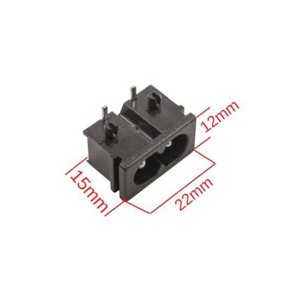 DB-8 C8 Male Power Socket 90 Degree 22x12mm - 2