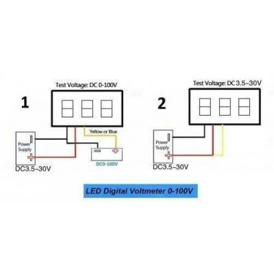 DC 100V 10A Voltmeter - Ammeter Panel Type - 4