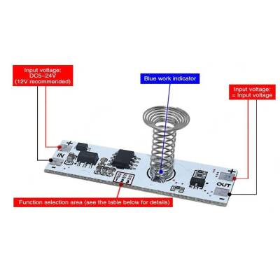 DC 9-24V 3A Capacitive Touch Led Driver Dimmer Module - 4