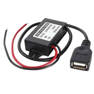 DC-DC 12V to 5V 3A Voltage Stepper - with USB Output - 2