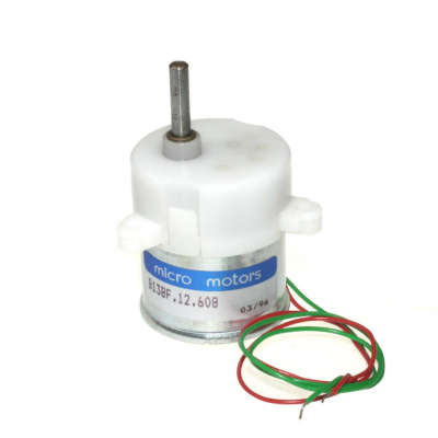 DC Eksantrik Mikro Motor 12V 60RPM Plastik Dişli 33mm B138F.12.608 - 2