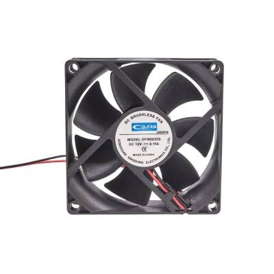 DFM8025S 80x80x25mm 12V 0.15A Fan - 2 Kablolu - 1