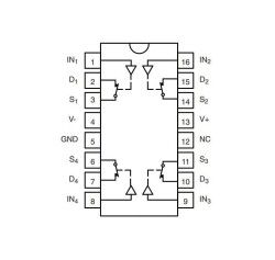 DG201BDJ-E3 DIP-16 Analog Anahtarlama Entegresi - 2