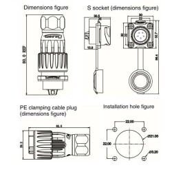 DH-20-J05SX-03-401 5-Pin Su Geçirmez Konnektör - Dişi - 2