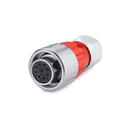 DH-20-J09PE-03-001 9-Pin Waterproof Connector - Female 