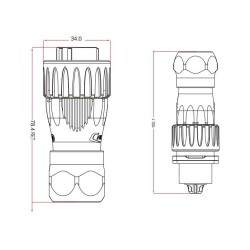 DH-24-C24PE-03-001 24-Pin Waterproof Connector - Male - 2