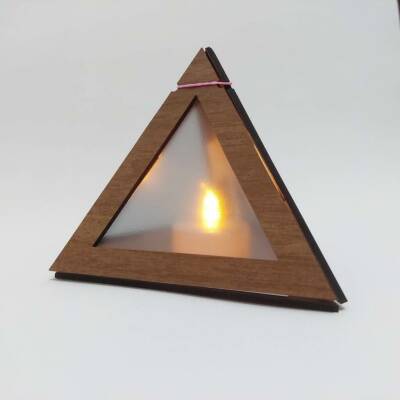 Disassembled Wooden Night Lamp - Do It Yourself DIY - 2