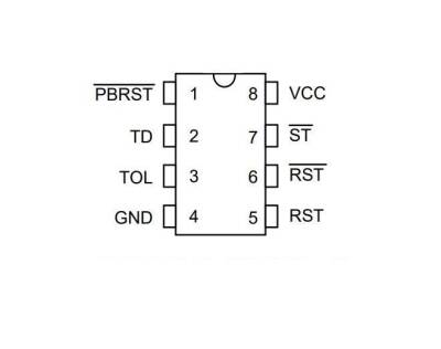 DS1232 DIP-8 Power Controller and Monitor Serial Protocol IC - 2