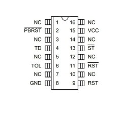 DS1232 WSOIC-16 SMD Güç Denetleyici ve Monitör Seri Protokol Entegresi - 2