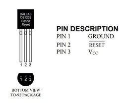 DS1233 TO-92 Power Controller and Monitor Serial Protocol IC - 2