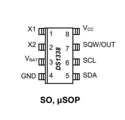 DS1338Z-33+ SOIC-8 SMD RTC Gerçek Zaman Entegresi - 2