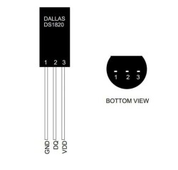 DS1820 PR-35 Sıcaklık Sensörü Entegresi - 2