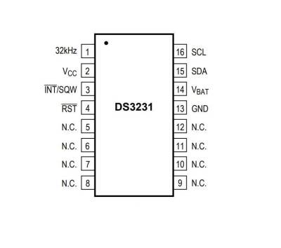 DS3231SN SOIC-16 Smd Zamanlayıcı Entegre - 2