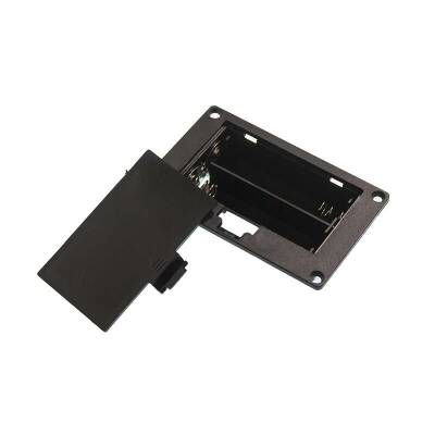 Dual 2xAA Panel Type Battery Holder with Cover - 1