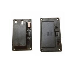 Dual 2xAAA Panel Type Battery Holder with Cover and Key - 2