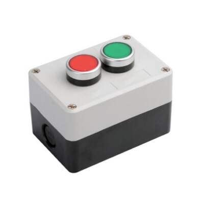 Dual Push Button Box - Red / Green - 1