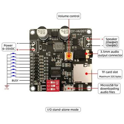 DY-HV20T MP3 Audio Playback Module - 3