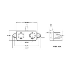 DYP-A02YY DC 5V Ultrasonic Waterproof Distance Sensor - PWM - 4