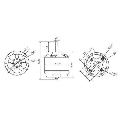 EMAX XA2212 1400KV Brushless DC Motor - 3