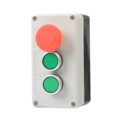 Emergency Stop and Double Green Push Button Box 