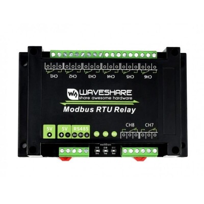 Endüstriyel 8 Kanallı Modbus RTU Röle Modülü - RS485 Arayüzü - 3