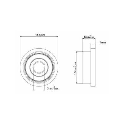 F623ZZ Flanşlı Rulman 3mm - 3